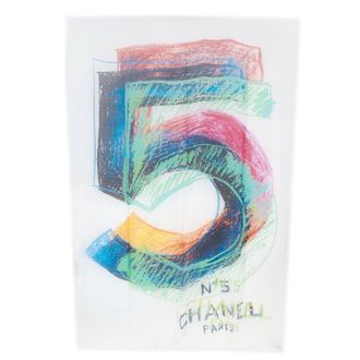 Chanel White N&ordm; 5 Cashmere Stole