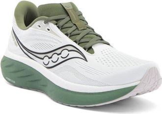 Saucony Ride 18 Running Shoe in White/Olivine at Nordstrom, Size 11.5