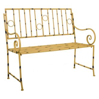 Wanderlust Deco Wanderlust Deco - Banco De Metal Amarillo 126x50x92