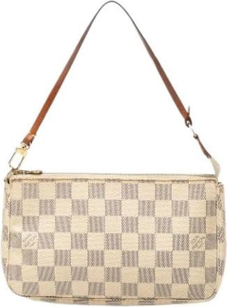 Louis Vuitton Pre-owned Louis Vuitton Canvas Tassen - Dames - Vintage Schoudertas - Wit - ONE Size - Vintage