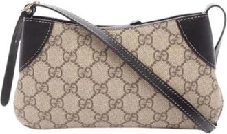 Gucci Pre-owned Vintage Schoudertas - Dames - Vintage Schoudertas - Beige - ONE Size - Leer - Vintage