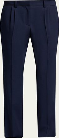 Balenciaga Barathea Wool Crepe Straight-Leg Trousers