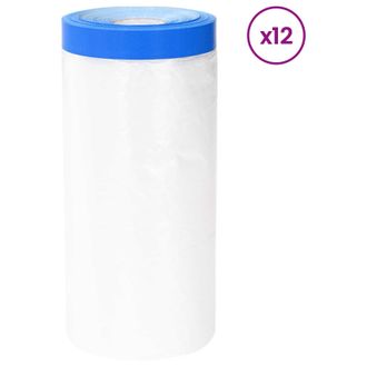 vidaXL Filme De Enmascarar Con Cinta Adhesiva 12 Uds. 210 X 2000 Cm Vidaxl
