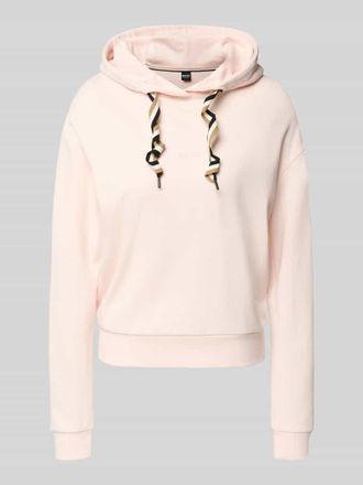 HUGO BOSS Regular Fit Hoodie mit Logo-Detail in Rosa, Gr&ouml;&szlig;e XL