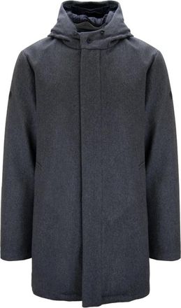 People of Shibuya Zip-Up Jas - Heren - Gewatteerde jassen - Grijs - 2XL - Wol - Jassen