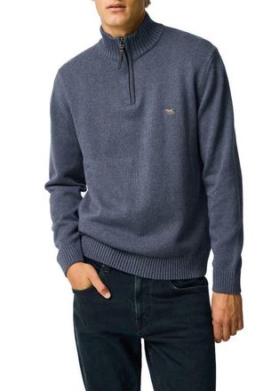 Rodd & Gunn Merrick Bay Quarter Zip Sweater in Stonewash at Nordstrom, Size Xxx-Large