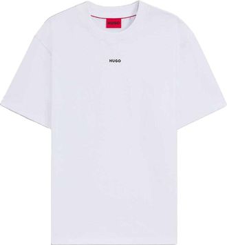 HUGO BOSS Hugo Heren Dapolino Logo T-Shirt met opdruk (Wit)