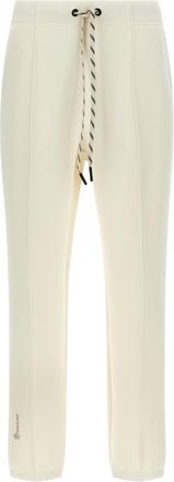 Moncler White Double fabric joggers
