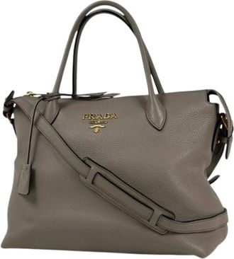 Prada Pre-owned Handbags, female, Gray, Size: ONE SIZE Pre-owned Vintage Shoulder Bag