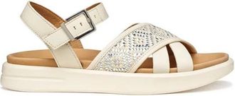 Geox Xand 2S Sandaal - Dames - Sandalen - Beige - 41 EU - Leer - Schoenen