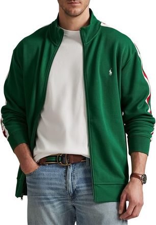 Polo Ralph Lauren Big & Tall Mesh Double-Knit Track Jacket in Tennis Green Multi at Nordstrom, Size 3X Big