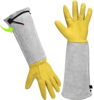 OEM Guantes De Jardiner&iacute;a Para Hombre Y Mujer, Guantes De Trabajo De Cuero - Regalos De Jardiner&iacute;a, Herramientas De Jardiner&iacute;a, Guantes Resistentes A Cort