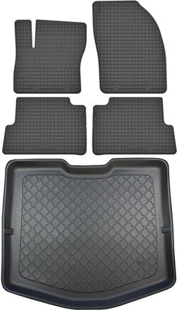 OEM Juego De Alfombrillas De Goma Para Coche Y Alfombrilla Para Maletero Para Ford C-max Ii Minivan (11/2010-06/2019)