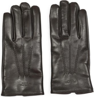 Giorgio Armani Bruine Leren Handschoenen voor Mannen - Heren - Handschoenen - Bruin - M - Accessoires