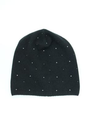 Portolano Cashmre slouchy hat with studs in Black at Nordstrom