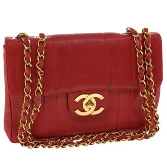 Chanel Pre-owned Leather chanel-bags - Dames - Pre-owned - Rood - Maat: ONE Size Leer