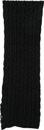 Arte Sciarpa in lana a trecce - - Accessories - Uomo - Nero - ONE SIZE