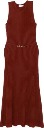 Gabriela Hearst Abito in maglia a coste - Marrone
