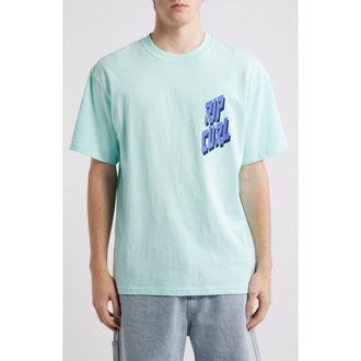 Rip Curl Liquid Trips Slant Graphic T-Shirt in Aqua at Nordstrom, Size Xx-Large