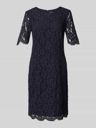 Christian Berg Knielanges Kleid mit Ausbrenner-Effekt in Marine, Gr&ouml;&szlig;e 34