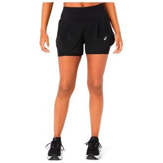 Asics Road 2-in-1 3,5 Short Laufshorts f&uuml;r Damen | schwarz