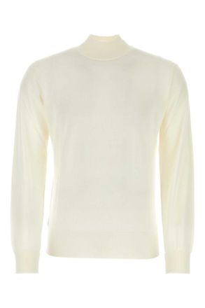 Pantaloni Torino Ivory Wool Sweater