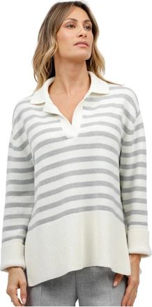 Gran Sasso Gestreept poloshirt met zijsplitten - Dames - Polos - Veelkleurig - S - Tops