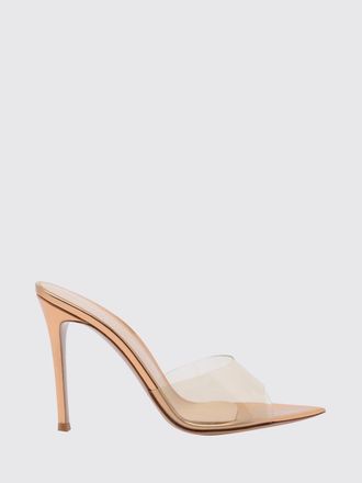 Gianvito Rossi Elle PVC and Patent Leather Mule Sandals with High Heel