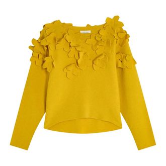 Liviana Conti Coco Knit - Dames - Truien - Geel - Maat: S Wol
