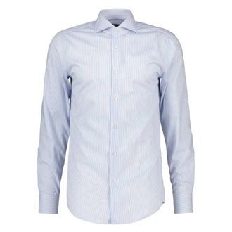 HUGO BOSS H-Hank Striped Cotton Twill Slim-Fit Shirt, Brand Size 40 (Neck Size 15.75)