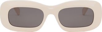 Celine Bold 3 Dots 51mm Rectangular Sunglasses in Ivory /Smoke at Nordstrom