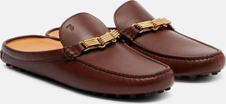 Tod's Chain-detail leather mules