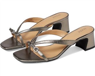 NYDJ Womens Glam Heeled Sandals In Pewter Tumbled Metallic