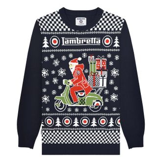 Lambretta Heren AW25 Scooter Kersttrui (Marine)