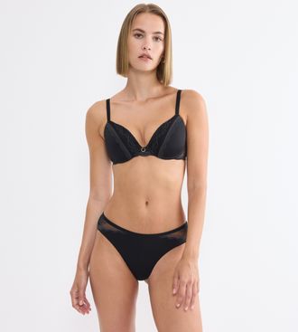 Triumph B&uuml;gel-BH TRIUMPH Comfort Allure, Damen, Gr. 70, Cup A, schwarz, Microtouch, Obermaterial: 55% Polyester, 32% Polyamid, 13% Elasthan, BHs B&uuml;gel-BH, Kom