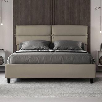 Itamoby Itamoby - Letto matrimoniale contenitore nandy tortora con rete a doghe