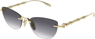 Gucci Grey Gradient Cat Eye Ladies Sunglasses GG2063S 001 55