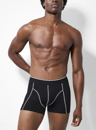 Le 31 Mens 3 contrast-seam trunk Organic cotton
