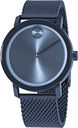 Movado Bold Blue Dial Mens Mesh Watch 3600610