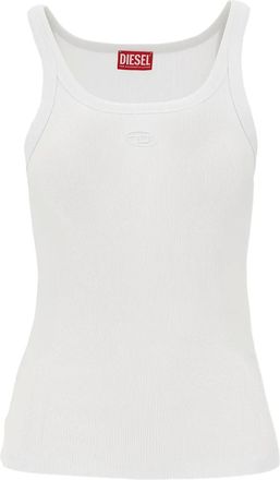 Diesel Geribbelde top - Wit