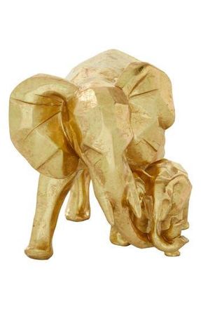 CosmoLiving by Cosmopolitan Goldtone Resin Modern Elephant Sculpture at Nordstrom Rack