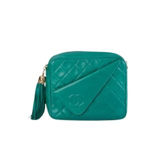 Chanel Pre-owned Vintage Clutch - Dames - Pre-owned - Groen - Maat: ONE Size Leer