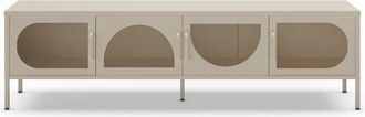 DRAWER Mueble de TV 4 puertas de metal L180cm - Beige