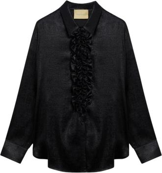Momoni Shirts - Dames - Overhemden - Zwart - M - Overhemden