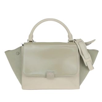Celine Trapeze Bag Leather Beige Leather Handbag (Pre-Owned)