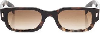 Alexander McQueen Logo Oval Zonnebril - Dames - Zonnebrillen - Bruin - ONE Size - Nylon - Accessoires