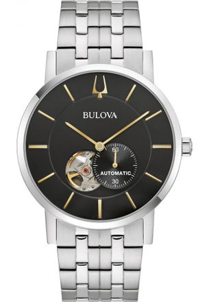 Bulova 96A305 Mens American Clipper Watch - Silver - One Size
