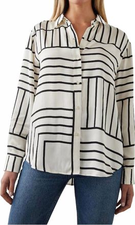 Rails Mara Button Down Blouse In Patchwork Stripe