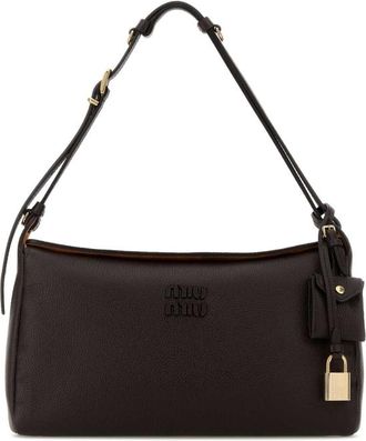 Miu Miu Dark Brown Leather Crossbody Bag