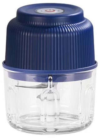 OEM Prensa De Ajos El&eacute;ctrica - Picadora De Alimentos - Recargable Tipo C - 250 Ml - Cuchilla De Acero Inoxidable 304 - Azul